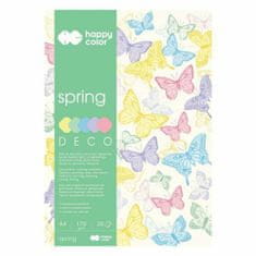 Happy Color Sada jednobarevných papírů deco spring (170g/m2