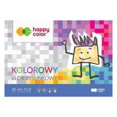 Happy Color Skicák na kreslení barevný (80g/m2, 15 listů) a4