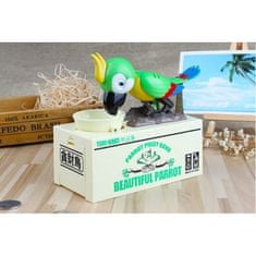 Pokladnička hladový papoušek - zelený