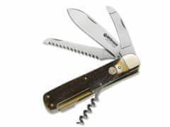 Böker Manufaktur 110649 Hunters Knife Quadro CPM lovecký multifunkční nůž 8,2 cm, paroh