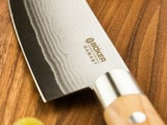 Böker Manufaktur 130437DAM Santoku damaškový nůž 17,2 cm hnědá