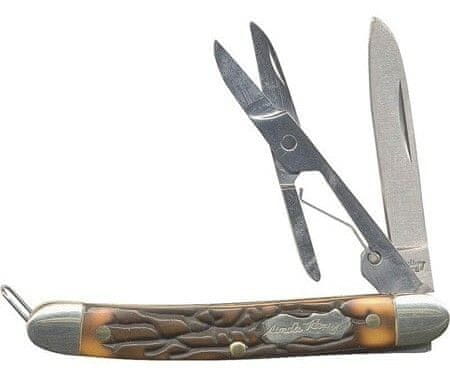 Schrade 707UH Uncle Henry 2 3/4" Gambler kapesní nůž 4,4 cm, Staglon -plast, s nůžkami