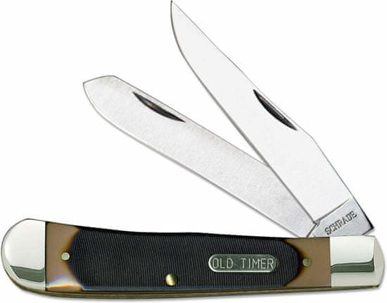 Schrade 95OT Old Timer Large Trapper lovecký kapesní nůž 8,3 cm, pilové listy Derlin, 2 čepele