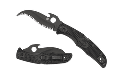 Spyderco C12SBBK2W Matriarch 2 Lightweight Black taktický nůž 9,1 cm, černá, FRN