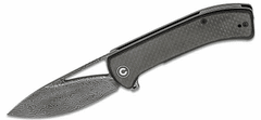 Civilight C2024DS-1 Riffle CF Black/Damascus kapesní nůž 8,8 cm, damašek, černá, G10, uhlíkové vlákno