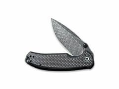 Civilight C2020DS-1 Pintail Damascus kapesní nůž 7,6 cm, damašek, černá, G10, uhlíkové vlákno