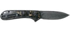 Civilight C907C-DS1 Elementum Damascus/CF Golden kapesní nůž 7,5cm, damašek, uhlíkové vlákno, zlato