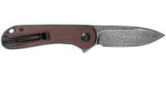 Civilight C907DS-2 Elementum Damascus Cuibourtia Wood kapesní nůž 7,5cm, damašek, dřevo