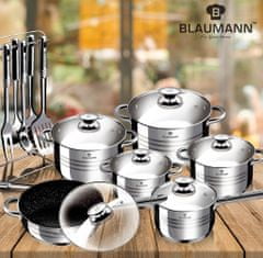 Blaumann Sada nádobí nerez 12 ks Jumbo Gourmet line BL-3167