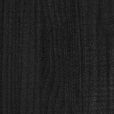 Vidaxl Zahradní truhlík černý 70 x 31 x 70 cm masivní borovice