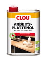 Clou Arbeitsplatten-Öl bezbarvý olej na pracovní desky nebo desky stolů, je atestovaný pro styk s potravinami. 250 ml