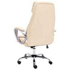 shumee Kancelářská židle krémová pravá kůže