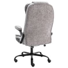 Greatstore Kancelářská židle světle šedá pravá kůže