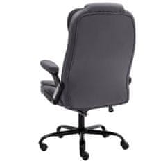 Greatstore Kancelářská židle tmavě šedá samet