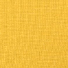 Greatstore Masážní polohovací křeslo žluté textil