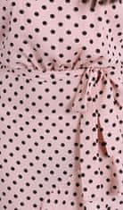 sarcia.eu Růžové maxi šaty s potiskem hrášku FOREVER UNIQUE, S