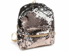 Kraftika 1ks (39) růžové zlato stříbrná batoh s oboustrannými