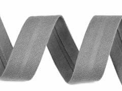 Kraftika 1m šedá šikmý proužek bavlněný elastický šíře 20 mm