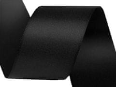 Kraftika 20m černá atlasová hedvábná stuha oboulící šíře 40 mm
