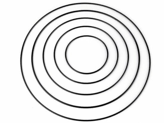 Kraftika 1sada erná kovový kruh sada 5 ks, kruhy kroužky