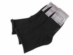 Kraftika 3pár (vel. 43-46) černá pánské bavlněné ponožky se