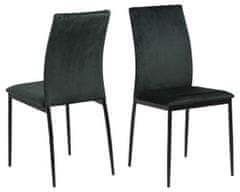 Design Scandinavia Jídelní židle Demina (SET 4 ks), tmavě zelená