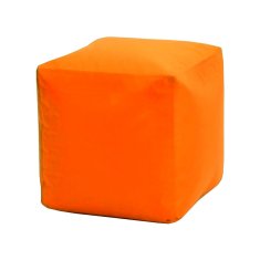 IDEA nábytek Sedací taburet CUBE oranžový s náplní