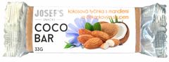 JOSEF´S snacks Kokosová tyčinka s čekankovým sirupem a mandlemi 33g