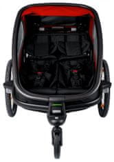 Hamax OUTBACK 2v1 Dvoumístný vozík za kolo + kočárkový set červená/černá