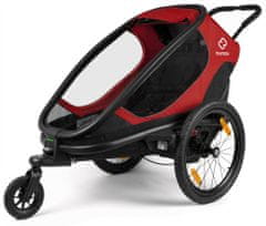 Hamax OUTBACK ONE Jednomístný vozík za kolo + kočárkový set červená/černá