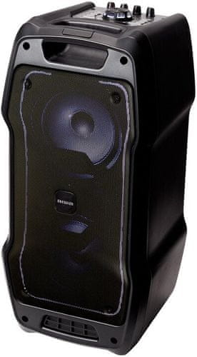 stylový přenosný reproduktor aiwa kbtus 400 bluetooth aux in vstup výdrž 6 h na nabití nabíjecí baterie karaoke funkce mikrofon  balení microSD slot ekvalizér s 5 režimy