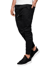 OMBRE Pánské jogger kalhoty P908 - černá - XXL