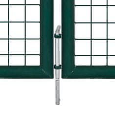 Vidaxl Dvoukřídlá plotová brána z oceli s práškovým lakem