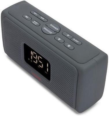  elegáns rádió aiwa CRU-80 BT aux könnyen kezelhető beépített elemes ébresztőóra két ébresztési idő szundi alvás fm tuner mikrofon 