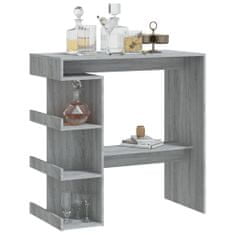 Vidaxl Barový stůl s úložným regálem šedý dub sonoma 100x50x101,5 cm
