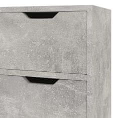 Vidaxl Příborník betonově šedý 90 x 30 x 72 cm dřevotříska