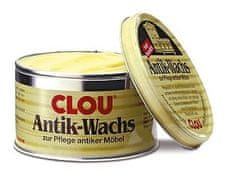 Clou Antik-Wachs fest, pasta ze včelího vosku na restaurování a ošetřování starožitností, na louhované skříně a truhly i na nové dřevo, 375 ml