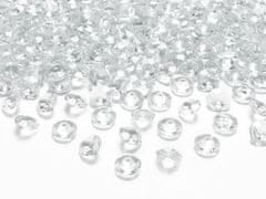 Čiré diamantové konfety - svatba - 100 ks