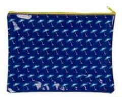 Fisura Poloprůhledná kabelka/peněženka,,Sombrillas"-deštníky 27x20 cm modrá Fisura