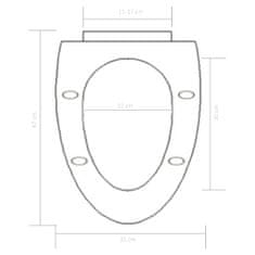 Vidaxl Toaletní sedátko pomalé sklápění rychloupínací bílé