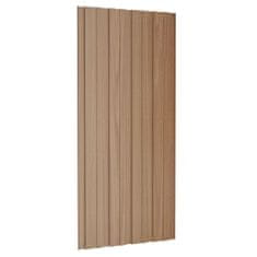 Greatstore Střešní panely 12 ks pozinkovaná ocel světlé dřevo 100 x 45 cm