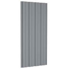 Greatstore Střešní panely 12 ks pozinkovaná ocel stříbrné 100 x 45 cm