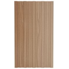 Vidaxl Střešní panely 36 ks pozinkovaná ocel světlé dřevo 80 x 45 cm
