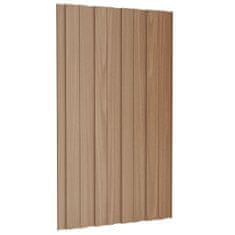Greatstore Střešní panely 12 ks pozinkovaná ocel světlé dřevo 80 x 45 cm