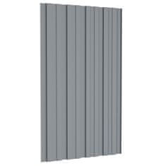 Vidaxl Střešní panely 36 ks pozinkovaná ocel stříbrné 80 x 45 cm