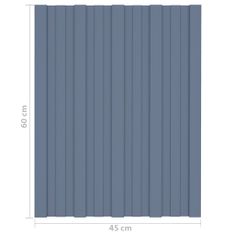 shumee Střešní panely 12 ks pozinkovaná ocel šedé 60 x 45 cm