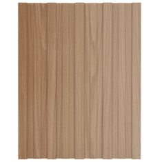 Vidaxl Střešní panely 12 ks pozinkovaná ocel světlé dřevo 60 x 45 cm