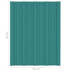Greatstore Střešní panely 36 ks pozinkovaná ocel zelené 60 x 45 cm