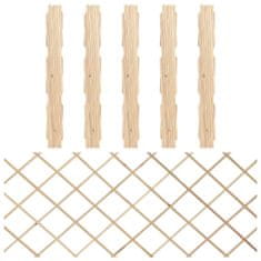 shumee Trelážové ploty 5 ks masivní jedlové dřevo 180 x 80 cm
