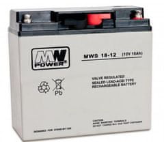 MW Power Baterie olověná 12V / 18Ah MW Power MWS 18-12 gelový akumulátor AGM